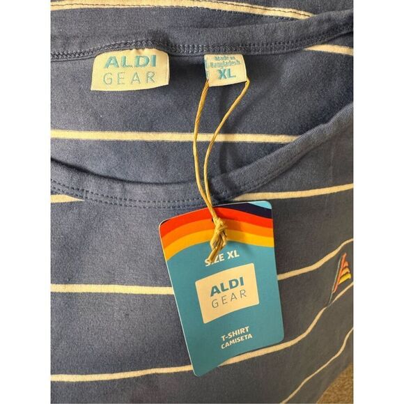 ALDI stripped crop top blouse size XL - Picture 7 of 7